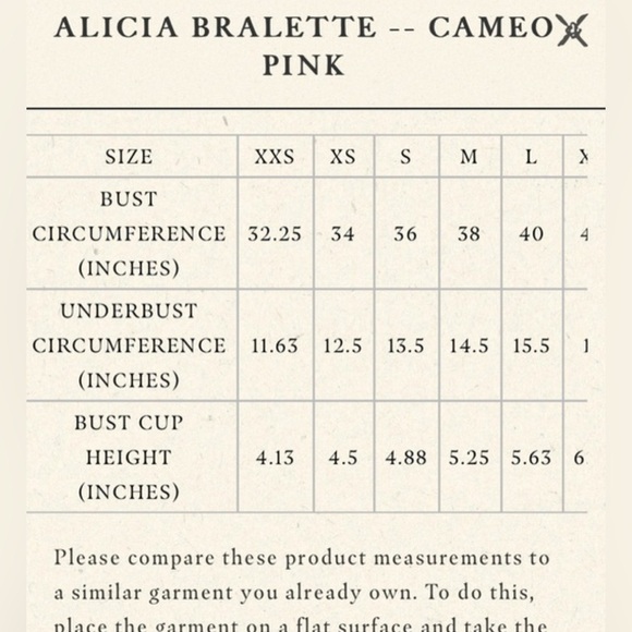 Doen Delicates Alicia Bralette Cameo Pink Lace NWT - Picture 4 of 8